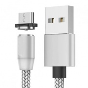 USB-Type-C 1м. магнитный, серебро * Дата-кабель 