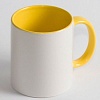 Кружка с желтой внутренней частью+ручка * Кружка