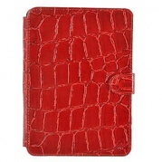 Чехол для Pocketbook 611/613 кожа (крокодил красный -01) Luxury * Чехол 
