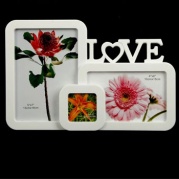 Рамка для 3-х фото "Любовь-прекрасное чувство" бел.20,5х30,5,1935624 * Фоторамка