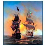 Картина по номерам 40x50 Пиратские корабли (RDG-0902) * Картина по номерам