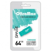 USB 64 Gb OltraMax Smile бирюзовая * Карта памяти