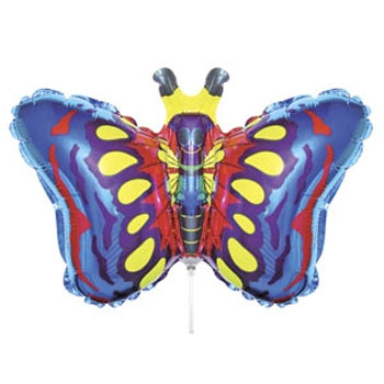 Шар воздушный фольгированный Бабочка голубая