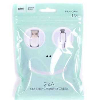 Micro USB HOCO Easy charged  X13m белый * Дата-кабель USB