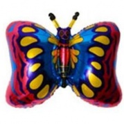 Шар воздушный фольгированный Бабочка малиновая