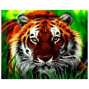 Картина по номерам 40x50 Притаившийся тигр (VA-1838) * Картина по номерам