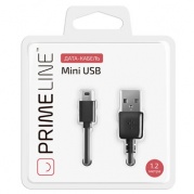 Mini USB-USB черный (7203) * Дата-кабель USB Prime Line