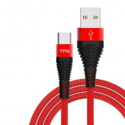 USB-Type-C 1,0м. Forza Red-Black TFN-CFZUSBCUSB1MRD * Дата-кабель TFN