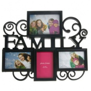 Рамка для 4-х фото "FAMILY" черная 10х15см, 13х18см,37,5х45см 812709 * Фоторамка