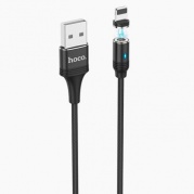 Apple 8-pin USB черный HOCO U76 Fresh magnetic * Дата-кабель USB